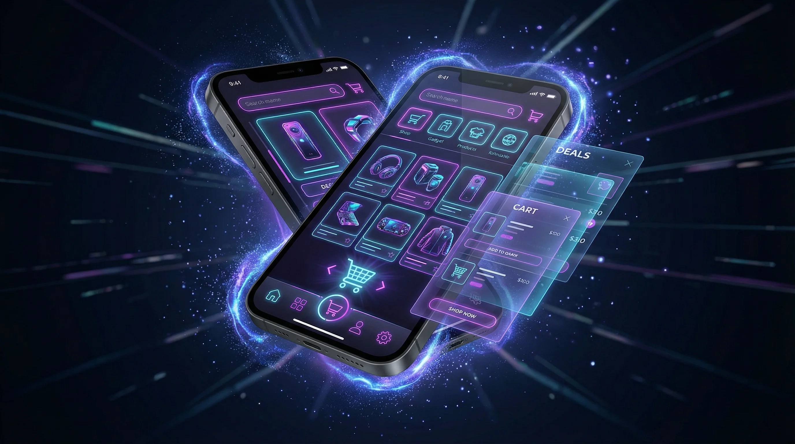 草榴社区 | 草榴影视粉丝社区电商 | 和同好一起分享好物APP界面展示 - 赛博朋克风格移动端购物体验